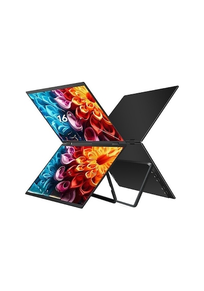 Ultrax 16" Çift Ekran 2.5k Qhd Ips İkili Taşınabilir Monitör