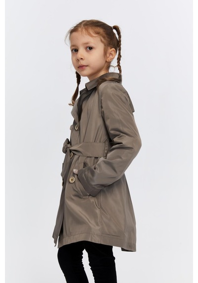 Benitto Kids Belden Bağlamalı Kız Çocuk Trençkot 51316 Kahverengi Benitto Kids Belden Bağlamalı Kız Çocuk Trençkot 51316 Kahverengi