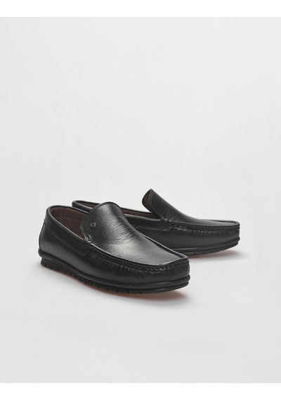 Cabani Vesario Hakiki Deri Siyah Erkek Loafer