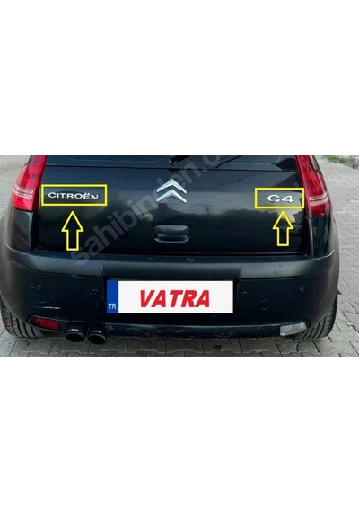 C4 Picasso 2.0 Hdi Exclusive 2005-2009 Uyumlu Citroen Ve C4 Krom Bagaj Yazısı 3m 3d Abs