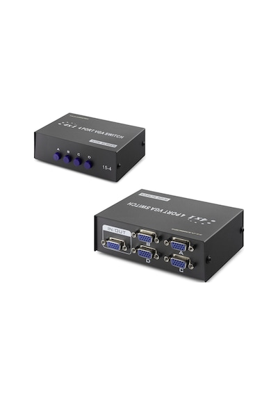 Vga Switch 4 In 1 Out 54 Mhz - Siyah Hdx1329