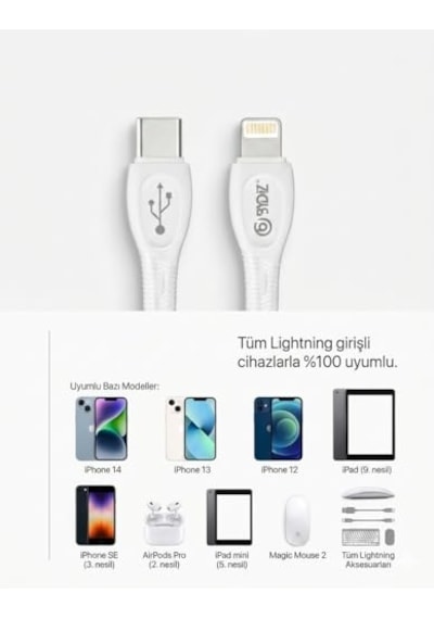 İphone Usb-c To Lightning Hızlı Şarj Kablosu Type-c Pd Destekli 14/13/12/11 Pro Max Xs Max Xr X Airpods Pro Uyumlu - Diğer