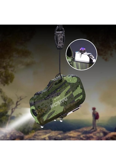 Daison Survive Komando Asker Yeşili Çift Ark Usb Anti-Rüzgar El F