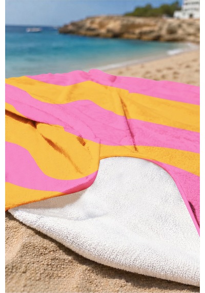Çizgili Renk Bloklu Premium Plaj Havlusu-modern Resort Fuşya Turuncu Hızlı Kuruyan Mikrofiber Havlu Sisli Lavanta Çizgili Renk Bloklu Premium Plaj Havlusu-modern Resort Fuşya Turuncu Hızlı Kuruyan Mikrofiber Havlu Sisli Lavanta