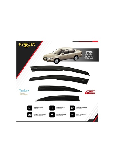 Toyota Corolla Uyumlu 1992-1998 Cam Rüzgarlığı Dynamic