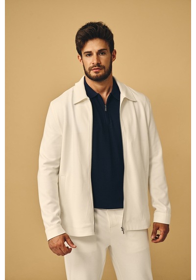 Back And Bond Ekru Regular Fit Jakarlı Diagonel Mont Çok Renkli