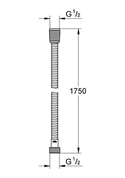 Metal 1750mm Metal Duş Hortumu Krom 27503001 Çok Renkli