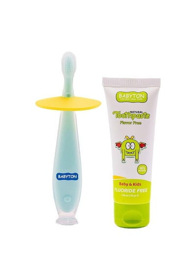 Doğal Aromasız Florürsüz Diş Macunu - Silikon Diş Fırçası