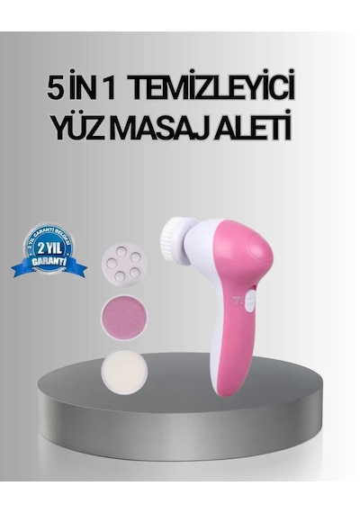 5 Başlıklı Yüz Masaj Aleti Cilt Temizleme, Peeling, Siyah Nokta Ve Gözenek Bakımı 14752769