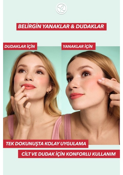 Yves Rocher Krem Allık - Lip And Cheek 2 Si 1 Arada 20.frambuaz Pembe - E Vitamini 20 Frambuaz Pembe