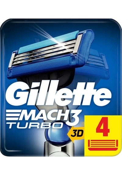 Gillette Mach3 Turbo Yedek Başlık 4'lü