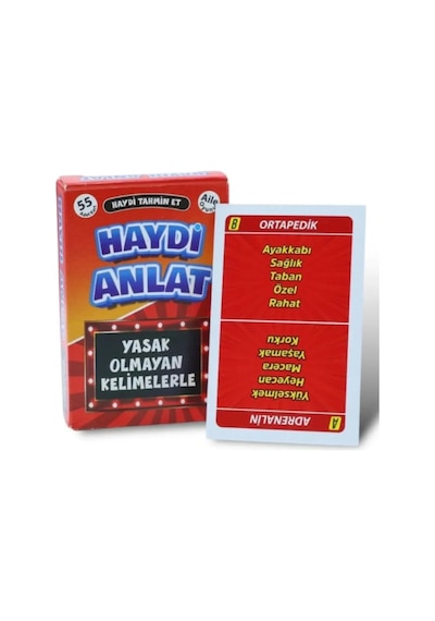 Haydi Anlat Kart Oyunu Zeka Akıl Strateji Yasak Olmayan Kelimelerle Anlat 55 Kart