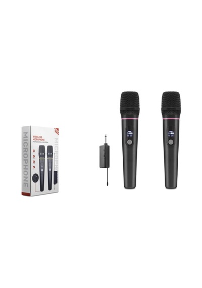Profesyonel Kablosuz Uhf 2 Li Mi Krofon Seti - 6.35mm - Si Yah Hdx2791