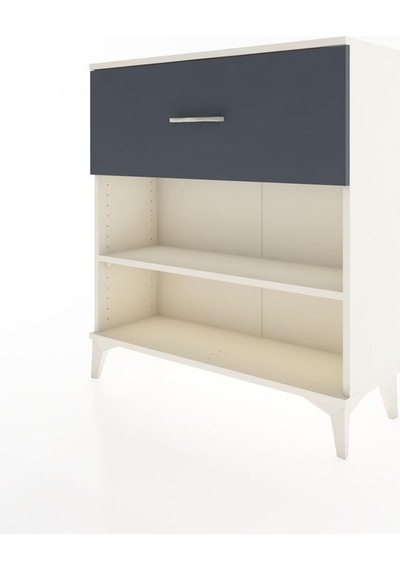 Arges Şifonyer Tek Raflı Tek Çekmeceli 88x30x96 Aytaşı-antrasit Aytaşı