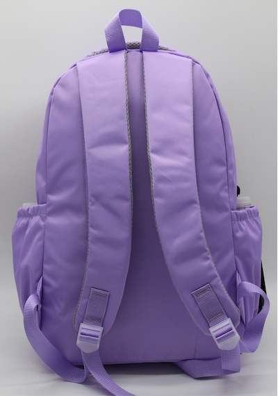 Lila Unisex Okul Çantası Su Geçirmez Kumaş Unisex Okul Sırt Çantası 1700 Mor