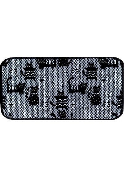 Aktunç Elekli Tuvalet Desenli Önü Kedi Kumu Paspası 60x120 Cm Desen 8