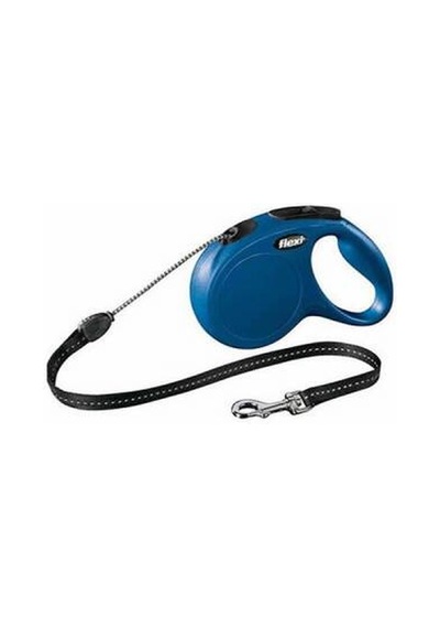 New Classic Otomatik İp Köpek Gezdirme Tasması Medium 5 Mt Mavi Çok Renkli