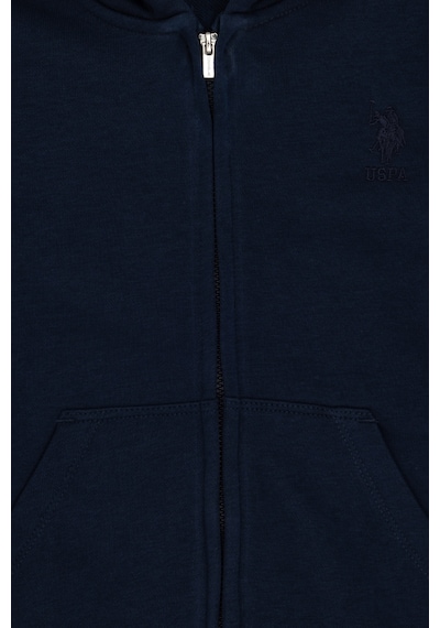 U.S. Polo Assn. Erkek Çocuk Lacivert Basic Fermuarlı Sweatshirt 50289144-VR033