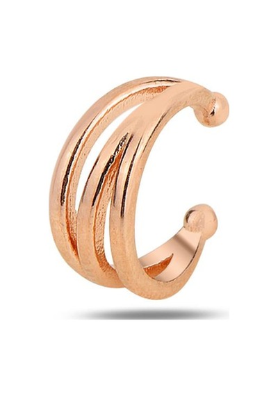 Gümüş Rose Sade Ear Cuff Kıkırdak Küpe