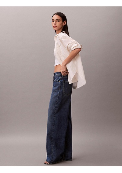 Calvin Klein Kadın Wide Leg Indigo Jean-13492 Indigo
