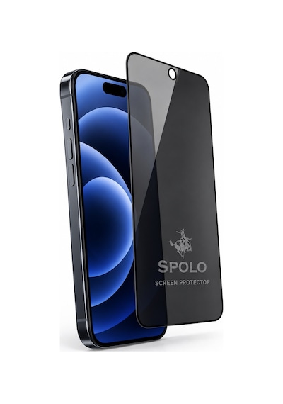 Spolo Apple iPhone Uyumlu  17 Hayalet Ekran Koruyucu Gizlilik Camı Yan Görüş Önleyici Ekran Koruma
