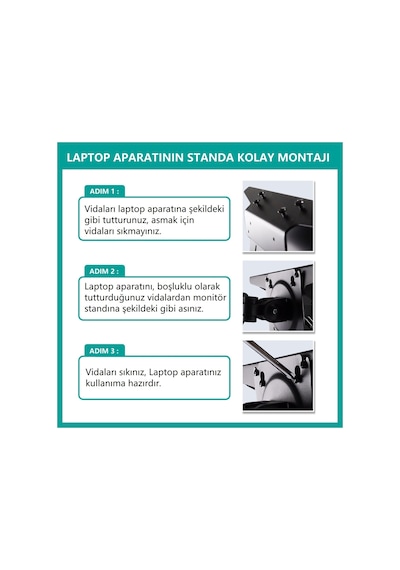 Ergoflex NB F80L Amortisörlü 10"-17" Laptop Standı