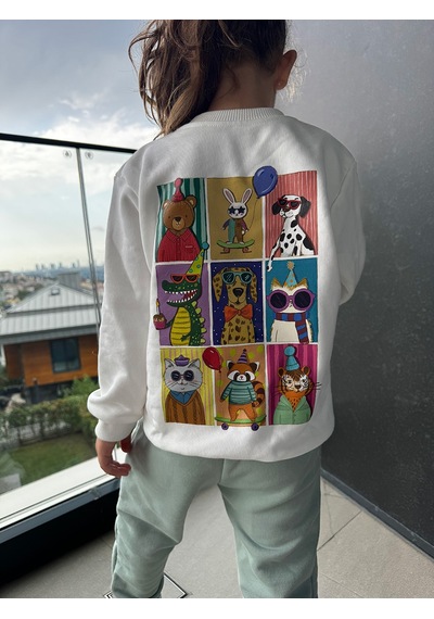 Melomel Animal Unisex Eşofman Takım Çok Renkli