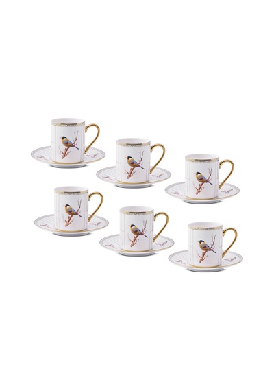 Aryıldız Desir 12 Parça 6 Kişilik Kahve Fincan Takımı 90 Ml Çok Renkli