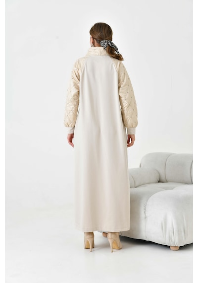 FTZ Women Ftz Kadın Kapitoneli İki İp Elbise Beige 30982 Beige Bej