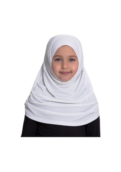 Hürrem Bone Krem Pratik Hazır Geçmeli Çocuk Tesettür Bone Sandy Kumaş Kendind Krem