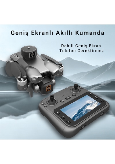 İdragon W12 Gps Drone, Dahili Lcd Ekranlı Kumanda, Hd Kamera, 360 Engel Algılama, Fırçasız Motor, Tek Tuşla Eve Dönüş