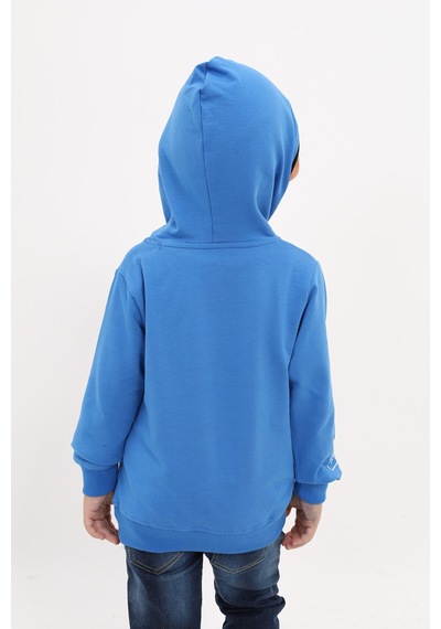 Toontoy Kids Toontoy Erkek Çocuk Relax Fit Kapüşonlu Cepli Baskılı Sweatshirt - 2 İplik Saks Toontoy Kids Toontoy Erkek Çocuk Relax Fit Kapüşonlu Cepli Baskılı Sweatshirt - 2 İplik Saks