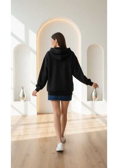 Divinus Kapşonlu Sweat Shırt Siyah