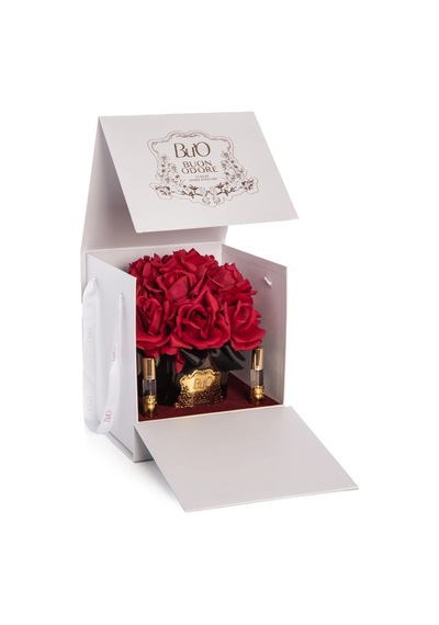 Siyah Cam Gold 14 Gül Luxury Home Perfume Acı Elma