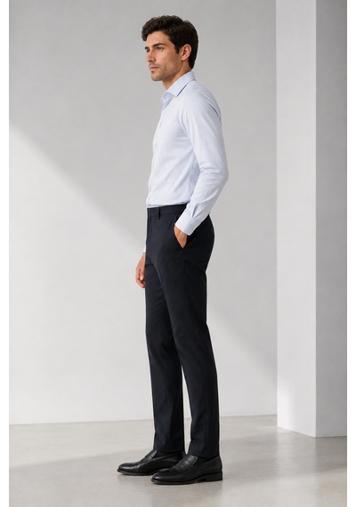 Bihan Store Erkek Jogger Kumaş Klasik Regular Kesim Pantolon Y26-4842-lacivert