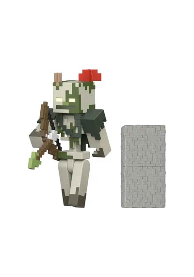 Minecraft Blok Oluştur Serisi Bogged Figürü Gtp08 8 Cm Aksesuar Ve Bloklu 6+