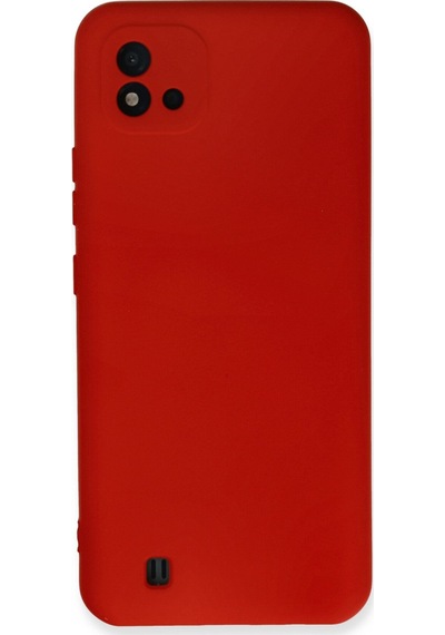 Realme C11 2021 Uyumlu Kılıf Nano İçi Kadife Silikon - Kırmızı