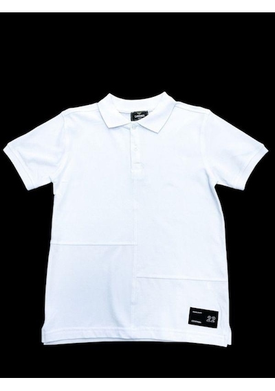 Carinos Erkek Çocuk Basic Yakalı T-shirt-14604 Beyaz