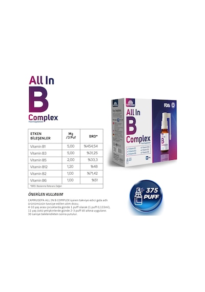 Camrusepa All In B Vitamin Complex 50 ML