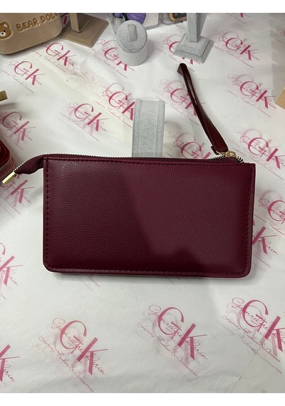 Gk Gamzelirenklerim Luxury Fashıon&accessorıes El Askılı Büyük Cüzdan Premium Kalite Suni Deri Bordo