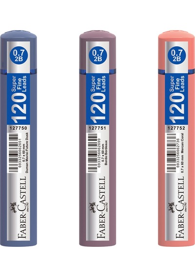 Grip 134/47 Versatil Siyah 0.7& 3'lügrip Min 0.7-duman Mavisi,bordo,mercan120'li Min,4'lü Yazım Seti