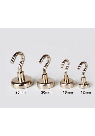 Pot Mıknatıs, Güçlü Neodyum Askı Kanca Mıknatıs, Ölçü Seçmeli 25Mm