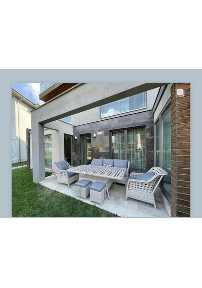 Sercangarden Rattan Bahçe Takımı Oturma Grubu 3'lü - 7 Kişilik Bej