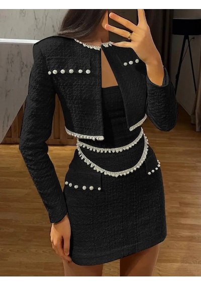Havens Ginza Premium Elbise Ceket Set Siyah