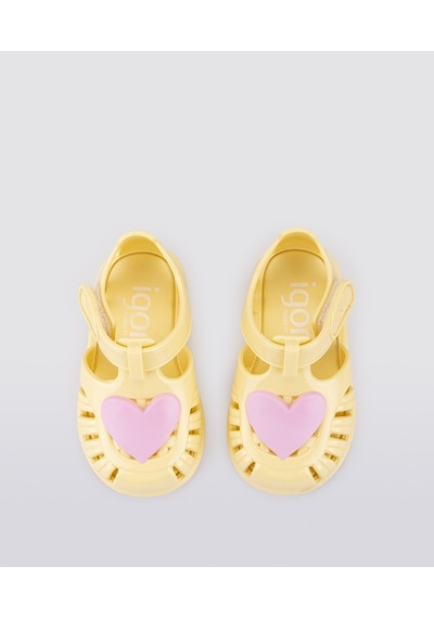 İgor Igor S10310-228 Tobby Gloss Love Unisex Çocuk Sandalet Sarı