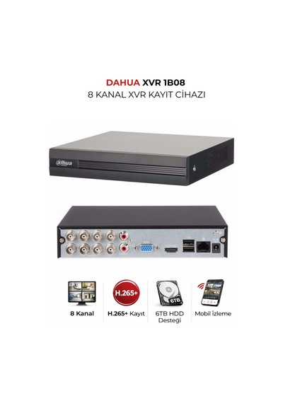 Xvr1b08ı-t Dvr 8 Kanal Kamera Kayıt Cihazı Wizsense Akıllı Analiz