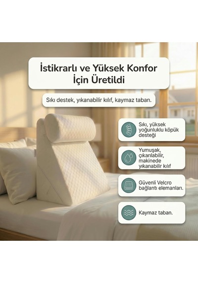 Tr Viscoelastik Reflü Yastığı - Ameliyat Sonrası Uyku Ve Dinlenme - Cerrahi Sonrası İçin 7s'i 1 Arada Üçgen Yas Diğer