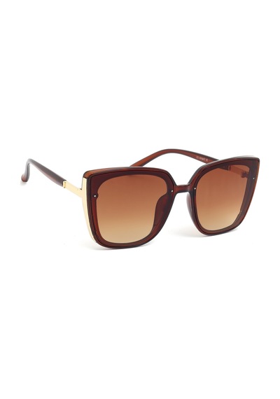 Di Caprio Dc3151brwn Kahve Gold Kare Cat Eye Kadın Güneş Gözlüğü