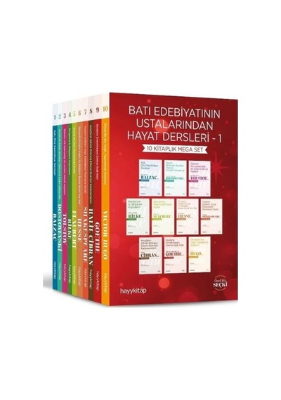 Batı Edebiyatının Ustalarından Hayat Dersleri 1 - 10 Kitaplık Mega Set- Hayykitap