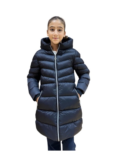 Kız Çocuk Kapüşonlu Kışlık Şişme Mont 51338 Siyah